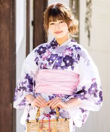 お*ぐ様 浴衣3点セット(浴衣.帯.草履)❁︎ボヌールセゾン SOUBIEN 浴衣 3点セット（浴衣/半幅帯or作り帯/下駄） bonheur