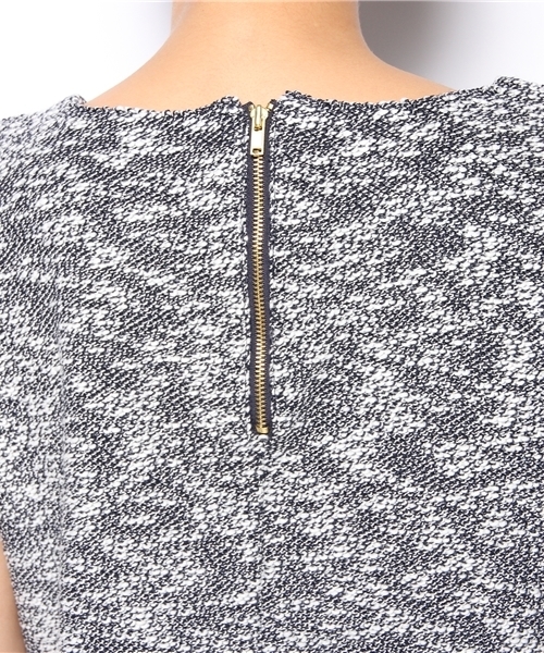 CIAOPANIC（チャオパニック）の「【Ciaopanic】　ツイードジャージーP/O（Tシャツ/カットソー・レディース・ネイビー/オフホワイト・FREE）」の7枚目の写真