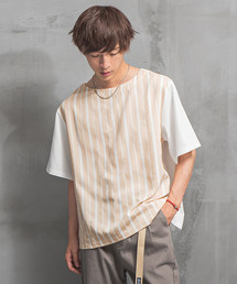 MinoriTY | 【2019春夏新作】ストライプ半袖プルオーバー ビッグシルエット(シャツ/ブラウス)