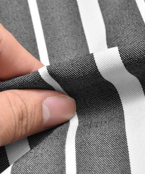 MinoriTY(マイノリティ)の「ストライプ半袖プルオーバー ビッグシルエット(シャツ/ブラウス・メンズ・ホワイト系その他/ブラック系その他/ブルー系その他・M/L)」の9枚目の写真