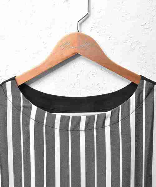 MinoriTY(マイノリティ)の「ストライプ半袖プルオーバー ビッグシルエット(シャツ/ブラウス・メンズ・ホワイト系その他/ブラック系その他/ブルー系その他・M/L)」の10枚目の写真