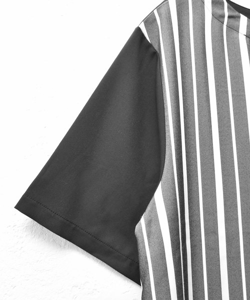 MinoriTY(マイノリティ)の「ストライプ半袖プルオーバー ビッグシルエット(シャツ/ブラウス・メンズ・ホワイト系その他/ブラック系その他/ブルー系その他・M/L)」の11枚目の写真