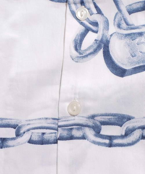 And A（アンドエー）の「SCHOTT ショット/ HAWAIIAN SHT CHAIN レトロチェーン柄 アロハシャツ / 3195027（シャツ/ブラウス・メンズ・ホワイト/ブラック・SMALL/MEDIUM/LARGE/X-LARGE）」の8枚目の写真