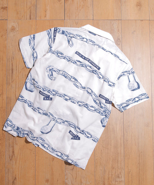And A（アンドエー）の「SCHOTT ショット/ HAWAIIAN SHT CHAIN レトロチェーン柄 アロハシャツ / 3195027（シャツ/ブラウス・メンズ・ホワイト/ブラック・SMALL/MEDIUM/LARGE/X-LARGE）」の21枚目の写真