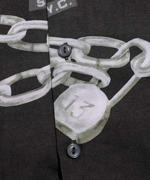 And A（アンドエー）の「SCHOTT ショット/ HAWAIIAN SHT CHAIN レトロチェーン柄 アロハシャツ / 3195027（シャツ/ブラウス・メンズ・ホワイト/ブラック・SMALL/MEDIUM/LARGE/X-LARGE）」の19枚目の写真