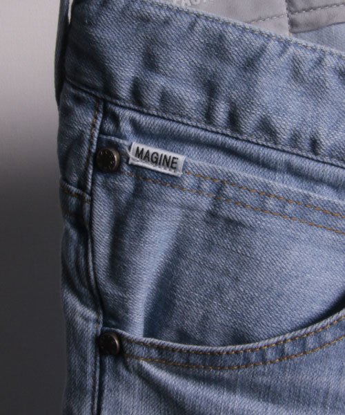 FACTOTUM（ファクトタム）の「【オンライン限定セール対象品】FACTOTUM × MAGINE AMERICAN RAG CIE Limited edition スーパースリムブリーチデニムパンツ∴（デニムパンツ・メンズ・ライトインディゴブルー・30/29/31/28）」の2枚目の写真
