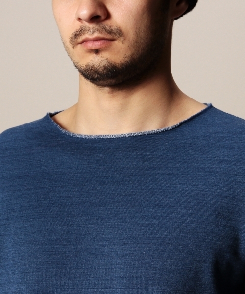 BEAUTY&YOUTH UNITED ARROWS(ビューティーアンドユースユナイテッドアローズ)の「BY ブルー スエット クォータースリーブ◆(Tシャツ/カットソー・メンズ・ライトブルー/ネイビー・X-LARGE/LARGE/MEDIUM/SMALL)」の7枚目の写真