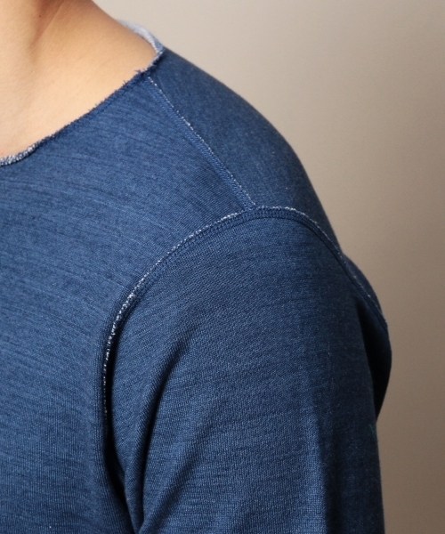 BEAUTY&YOUTH UNITED ARROWS(ビューティーアンドユースユナイテッドアローズ)の「BY ブルー スエット クォータースリーブ◆(Tシャツ/カットソー・メンズ・ライトブルー/ネイビー・X-LARGE/LARGE/MEDIUM/SMALL)」の8枚目の写真