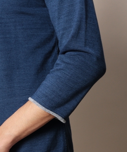 BEAUTY&YOUTH UNITED ARROWS(ビューティーアンドユースユナイテッドアローズ)の「BY ブルー スエット クォータースリーブ◆(Tシャツ/カットソー・メンズ・ライトブルー/ネイビー・X-LARGE/LARGE/MEDIUM/SMALL)」の9枚目の写真