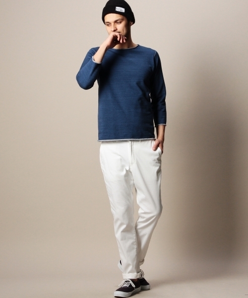 BEAUTY&YOUTH UNITED ARROWS(ビューティーアンドユースユナイテッドアローズ)の「BY ブルー スエット クォータースリーブ◆(Tシャツ/カットソー・メンズ・ライトブルー/ネイビー・X-LARGE/LARGE/MEDIUM/SMALL)」の4枚目の写真