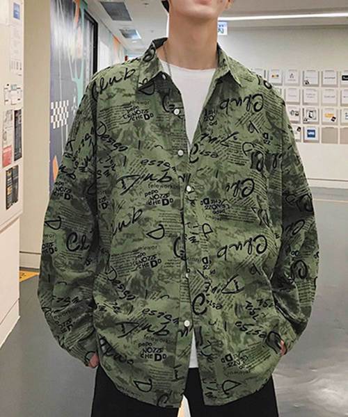 MGV(エムジーヴィー)の「【MGV】英字柄プリントオーバーサイズシャツ(シャツ/ブラウス・メンズ・ホワイト/カーキ/ブルー/ワインレッド・MEDIUM/LARGE/X-LARGE/XX-LARGE)」の22枚目の写真
