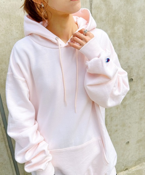 Champion(チャンピオン)の「【Champion Authentic Hoodie】チャンピオン スウェット パーカー スーパー オーバーサイズ 展開多数 コットン 裏起毛 無地 フーディー 9.0オンス(パーカー・レディース・ホワイト/チャコールグレー/ブラック/ネイビー/杢グレー/ダークグリーン/マルーン/ベージュ/ピンクベージュ/グリーン/オレンジ/グレー系その他・M/L/S/XL)」の14枚目の写真
