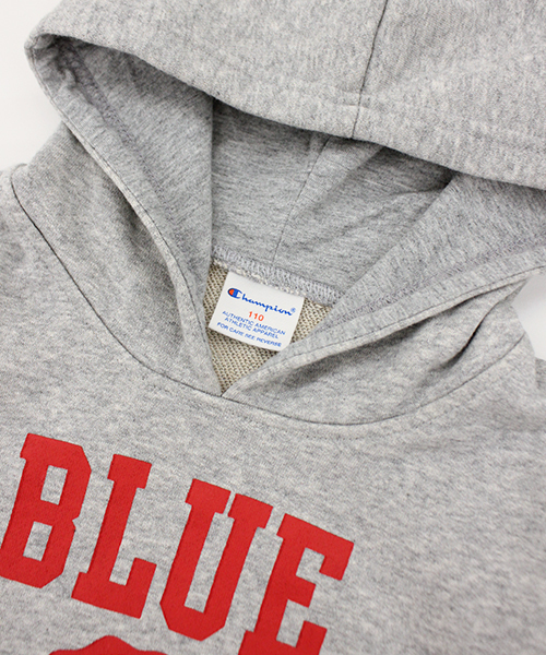 CIAOPANIC TYPY（チャオパニックティピー）の「Champion別注 プルパーカ【KIDS】（パーカー・キッズ・杢グレー/ネイビー・110/130/90/100/120）」の9枚目の写真