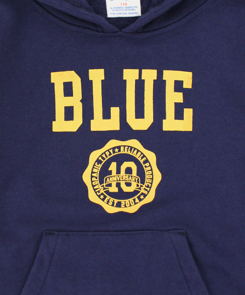 CIAOPANIC TYPY（チャオパニックティピー）の「Champion別注 プルパーカ【KIDS】（パーカー・キッズ・杢グレー/ネイビー・110/130/90/100/120）」の4枚目の写真