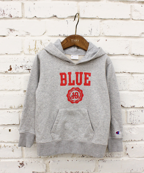 CIAOPANIC TYPY（チャオパニックティピー）の「Champion別注 プルパーカ【KIDS】（パーカー・キッズ・杢グレー/ネイビー・110/130/90/100/120）」の11枚目の写真