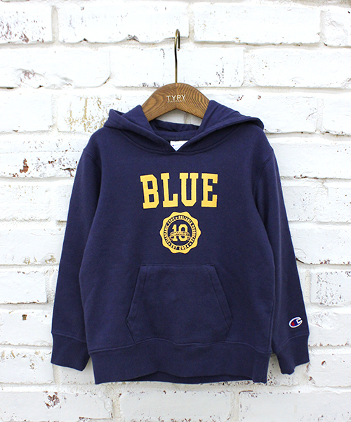 CIAOPANIC TYPY（チャオパニックティピー）の「Champion別注 プルパーカ【KIDS】（パーカー・キッズ・杢グレー/ネイビー・110/130/90/100/120）」の12枚目の写真