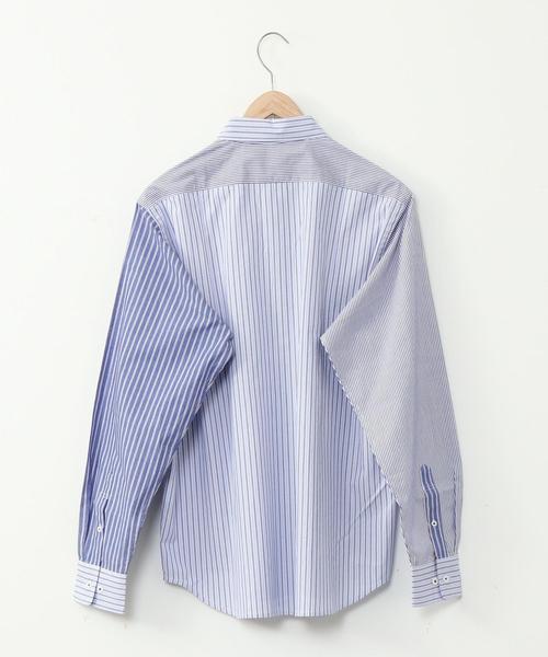 coen（コーエン）の「ストライプクレイジーパッチワーク長袖シャツ（シャツ/ブラウス・メンズ・ベージュ/ネイビー・X-LARGE/LARGE/MEDIUM/SMALL）」の16枚目の写真