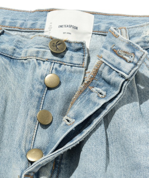 One Tea spoon（ワンティースプーン）の「ONETEASPOON SMITH LOW WAIST WIDE LEG JEAN (ワンティースプーン スミス ローウエスト ワイドレッグジーンズ)（デニムパンツ・レディース・ライトインディゴブルー・24/26）」の6枚目の写真