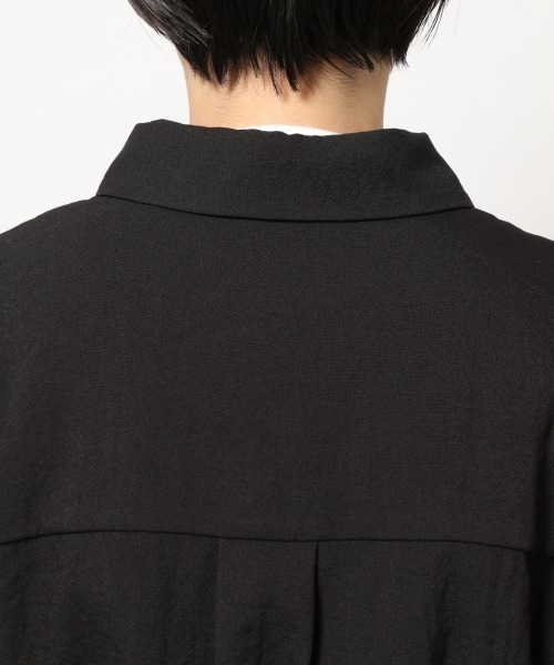 PAGEBOY（ページボーイ）の「リネンライクBIGシャツ（シャツ/ブラウス・レディース・ブラック/ベージュ/クリアブルー・FREE）」の14枚目の写真