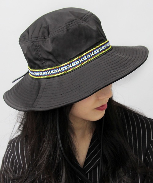 撥水加工ポリエステル ワイヤー入りロングブリム チロリアンテープ