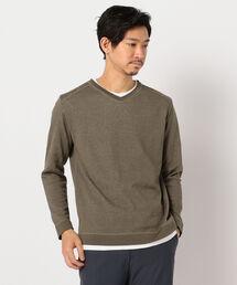 GLOSTER | 綿/麻 レイヤードニット インナーTシャツ付き(ニット/セーター)