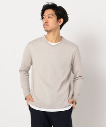 GLOSTER | 綿/麻 レイヤードニット インナーTシャツ付き(ニット/セーター)