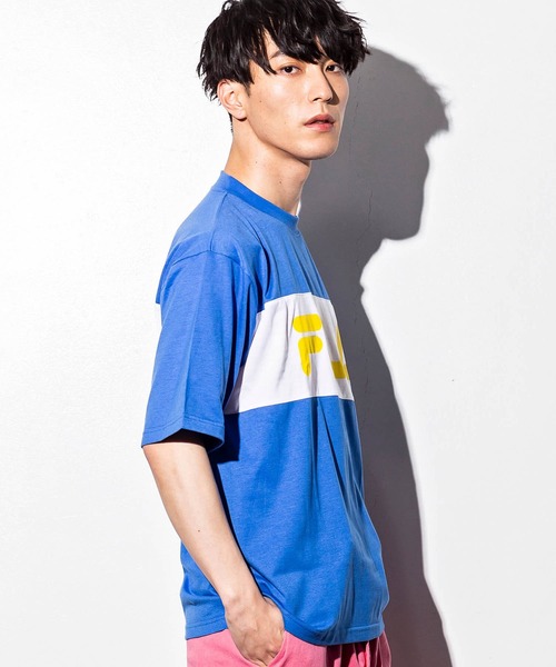 FILA（フィラ）の「FILA(フィラ)切り替えTシャツ（Tシャツ/カットソー・メンズ・ホワイト/ブルー/ネイビー・L/XL/S/M）」の9枚目の写真