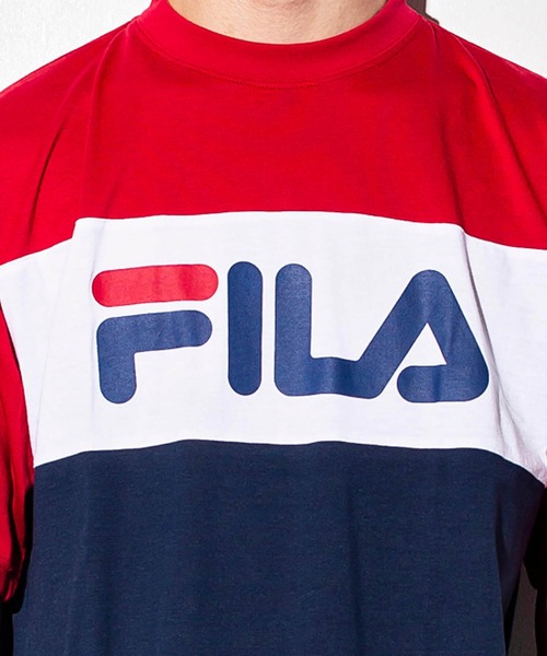 FILA（フィラ）の「FILA(フィラ)切り替えTシャツ（Tシャツ/カットソー・メンズ・ホワイト/ブルー/ネイビー・L/XL/S/M）」の7枚目の写真