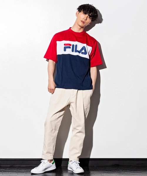 FILA（フィラ）の「FILA(フィラ)切り替えTシャツ（Tシャツ/カットソー・メンズ・ホワイト/ブルー/ネイビー・L/XL/S/M）」の6枚目の写真