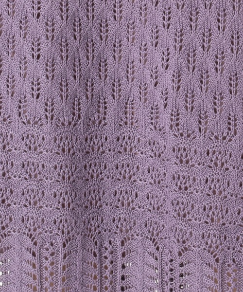 archives（アルシーヴ）の「透かし編みニットスカート（スカート・レディース・グレー/アイボリー/パープル・MEDIUM）」の6枚目の写真