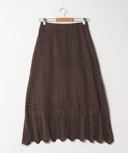 archives（アルシーヴ）の「透かし編みニットスカート（スカート・レディース・グレー/アイボリー/パープル・MEDIUM）」の22枚目の写真