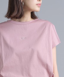 シルケット加工 ラインストーンプルオーバー