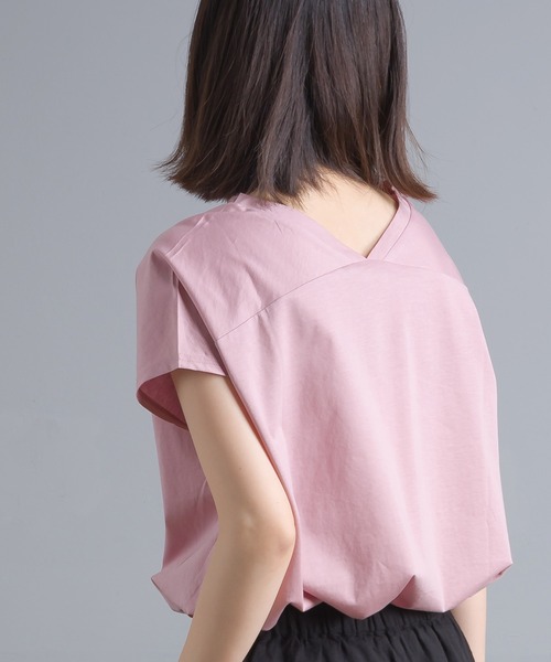 OMNES Another Edition（オムネス アナザーエディション）の「シルケット加工 ラインストーンプルオーバー（Tシャツ/カットソー・レディース・ブラック/ホワイト/ピンク・FREE）」の17枚目の写真