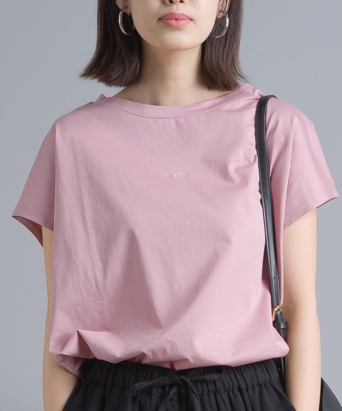 OMNES Another Edition（オムネス アナザーエディション）の「シルケット加工 ラインストーンプルオーバー（Tシャツ/カットソー・レディース・ブラック/ホワイト/ピンク・FREE）」の18枚目の写真