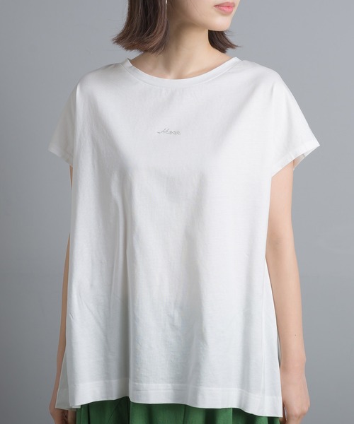 OMNES Another Edition（オムネス アナザーエディション）の「シルケット加工 ラインストーンプルオーバー（Tシャツ/カットソー・レディース・ブラック/ホワイト/ピンク・FREE）」の9枚目の写真