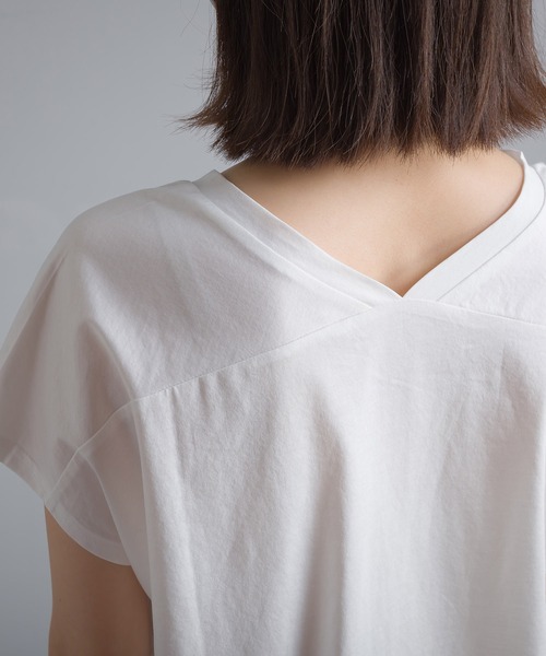 OMNES Another Edition（オムネス アナザーエディション）の「シルケット加工 ラインストーンプルオーバー（Tシャツ/カットソー・レディース・ブラック/ホワイト/ピンク・FREE）」の12枚目の写真