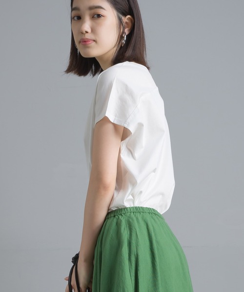 OMNES Another Edition（オムネス アナザーエディション）の「シルケット加工 ラインストーンプルオーバー（Tシャツ/カットソー・レディース・ブラック/ホワイト/ピンク・FREE）」の13枚目の写真