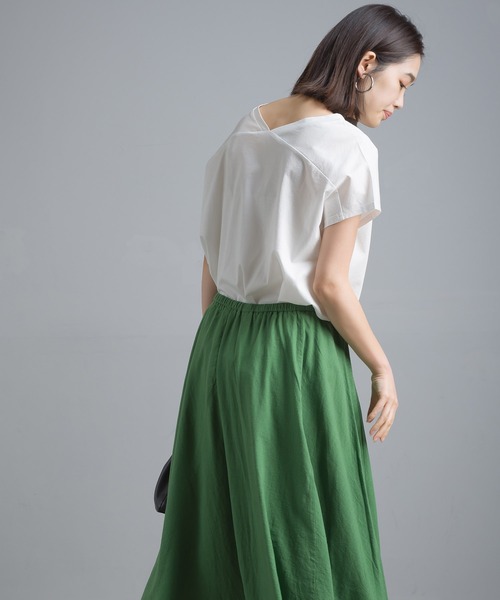 OMNES Another Edition（オムネス アナザーエディション）の「シルケット加工 ラインストーンプルオーバー（Tシャツ/カットソー・レディース・ブラック/ホワイト/ピンク・FREE）」の14枚目の写真