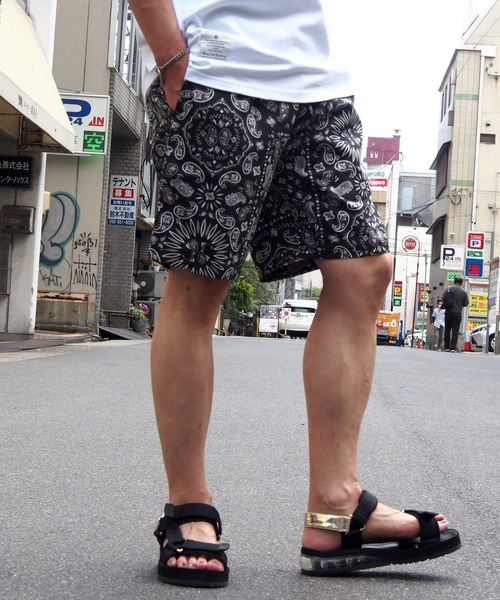 COOKMAN(クックマン)の「Cookman クックマン シェフ ショートパンツ ハーフパンツ イージーパンツ ペイズリー ブラック バンダナ柄(その他パンツ・メンズ・ブラック・MEDIUM/LARGE/X-LARGE/SMALL)」の10枚目の写真