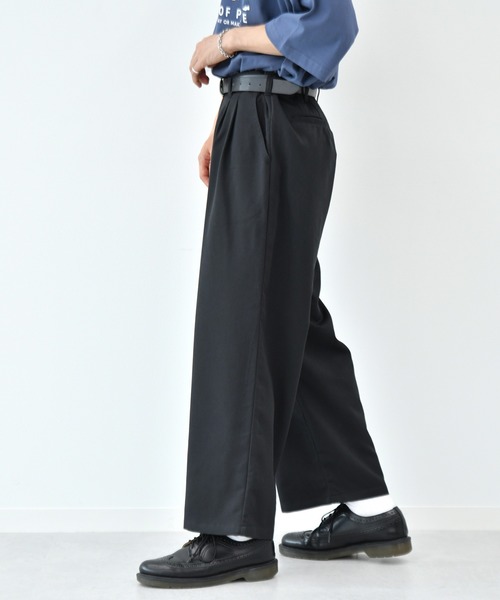 kutir（クティール）の「２タックワイドスラックスパンツ（その他パンツ・メンズ・ブラック/オフホワイト/ダークブラウン/ライトグリーン・MEDIUM/LARGE/SMALL）」の8枚目の写真