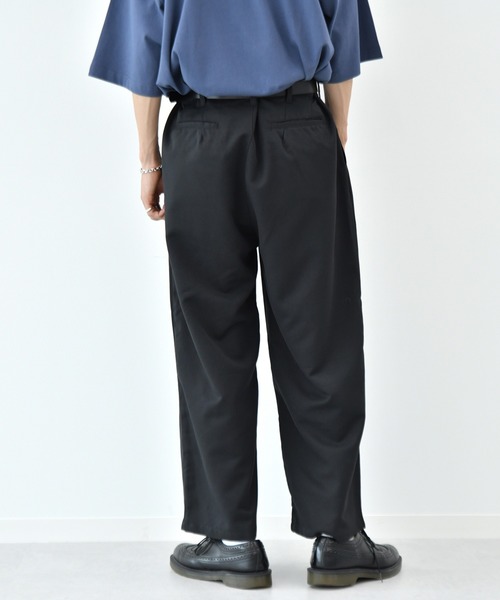 kutir（クティール）の「２タックワイドスラックスパンツ（その他パンツ・メンズ・ブラック/オフホワイト/ダークブラウン/ライトグリーン・MEDIUM/LARGE/SMALL）」の9枚目の写真