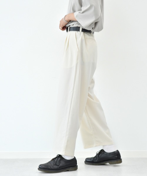 kutir（クティール）の「２タックワイドスラックスパンツ（その他パンツ・メンズ・ブラック/オフホワイト/ダークブラウン/ライトグリーン・MEDIUM/LARGE/SMALL）」の16枚目の写真