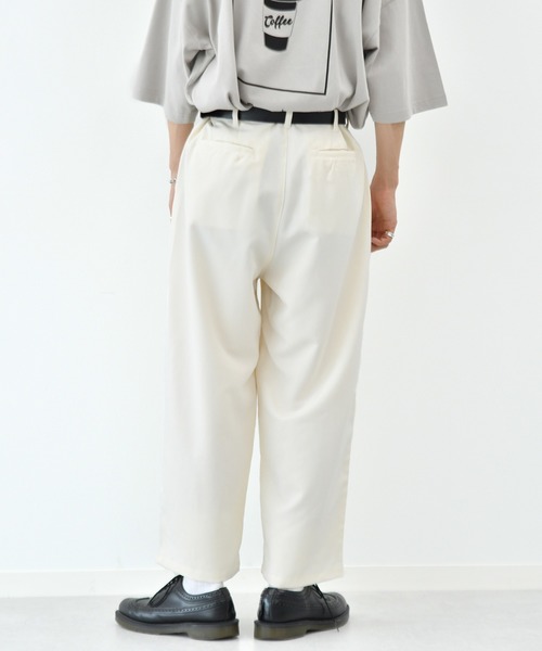 kutir（クティール）の「２タックワイドスラックスパンツ（その他パンツ・メンズ・ブラック/オフホワイト/ダークブラウン/ライトグリーン・MEDIUM/LARGE/SMALL）」の17枚目の写真