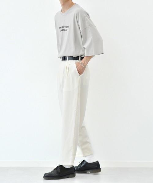 kutir（クティール）の「２タックワイドスラックスパンツ（その他パンツ・メンズ・ブラック/オフホワイト/ダークブラウン/ライトグリーン・MEDIUM/LARGE/SMALL）」の12枚目の写真