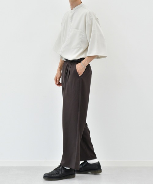 kutir（クティール）の「２タックワイドスラックスパンツ（その他パンツ・メンズ・ブラック/オフホワイト/ダークブラウン/ライトグリーン・MEDIUM/LARGE/SMALL）」の21枚目の写真