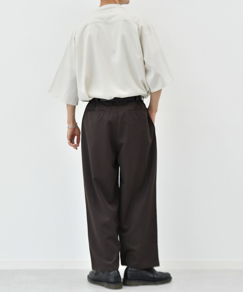 kutir（クティール）の「２タックワイドスラックスパンツ（その他パンツ・メンズ・ブラック/オフホワイト/ダークブラウン/ライトグリーン・MEDIUM/LARGE/SMALL）」の22枚目の写真
