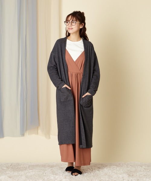 セール ロング丈シャギーカーディガン ルームウエア ワンマイルウエア ルームウェア パジャマ Aimer エメ のファッション通販 Zozotown