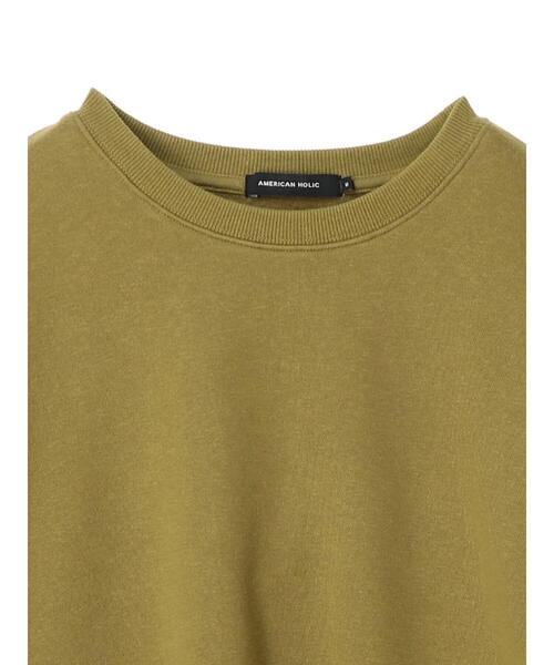 AMERICAN HOLIC(アメリカンホリック)の「前フリドロップショルダー裏毛チュニック *●(Tシャツ/カットソー・レディース・ブラック/ブラウン/グリーン/ライトベージュ・MEDIUM/LARGE)」の21枚目の写真