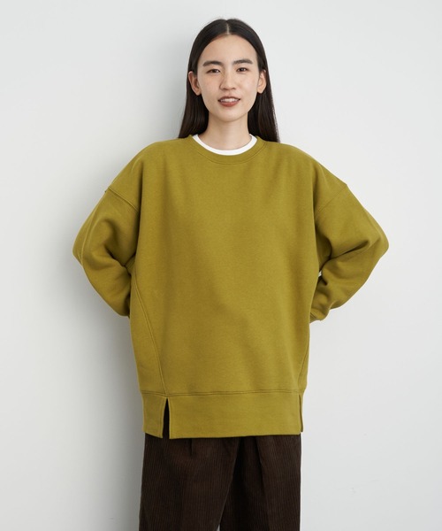 AMERICAN HOLIC(アメリカンホリック)の「前フリドロップショルダー裏毛チュニック *●(Tシャツ/カットソー・レディース・ブラック/ブラウン/グリーン/ライトベージュ・MEDIUM/LARGE)」の13枚目の写真