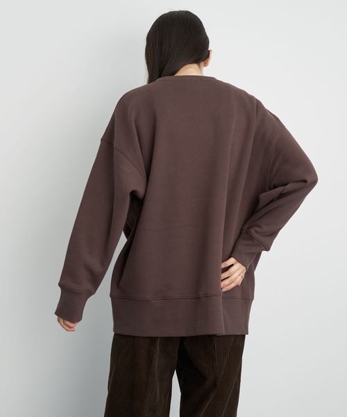 AMERICAN HOLIC(アメリカンホリック)の「前フリドロップショルダー裏毛チュニック *●(Tシャツ/カットソー・レディース・ブラック/ブラウン/グリーン/ライトベージュ・MEDIUM/LARGE)」の15枚目の写真